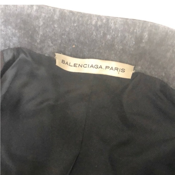BALENCIAGA Black/Brown Wool Twill Blazer Jacket - Picture 5 of 12